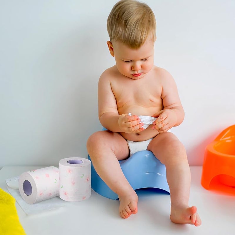 ورق تواليت وردي مطبوع 4 لفات نمط زهري ساكورا مناديل الحمام - Image 3